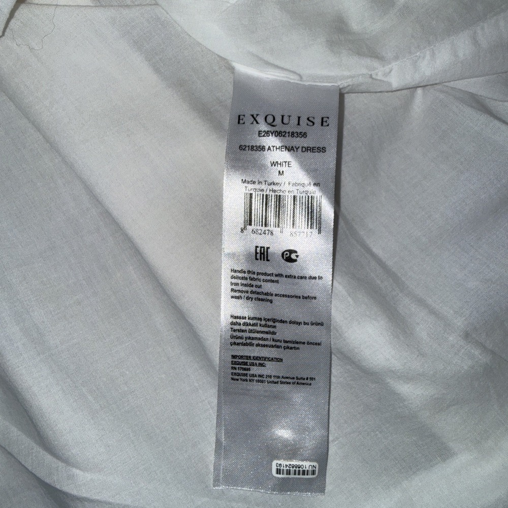 Anthropology Exquise Tobi Shirt Dress Women's Size Medium Ivory Linen Maxi - Picture 10 of 10